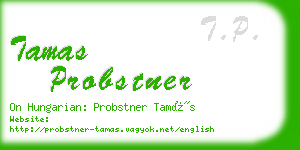 tamas probstner business card